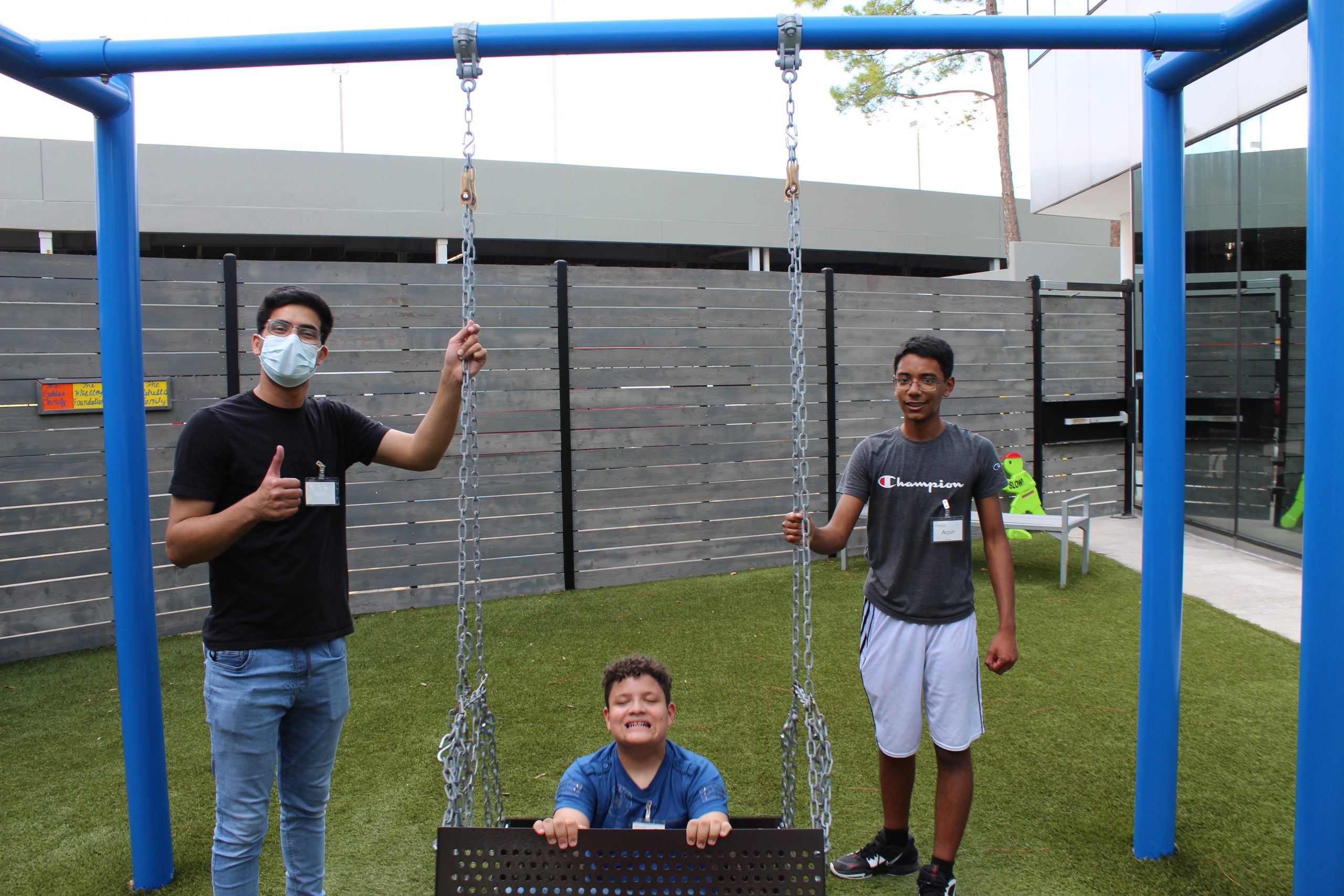 Family Day Out Camper with volunteers