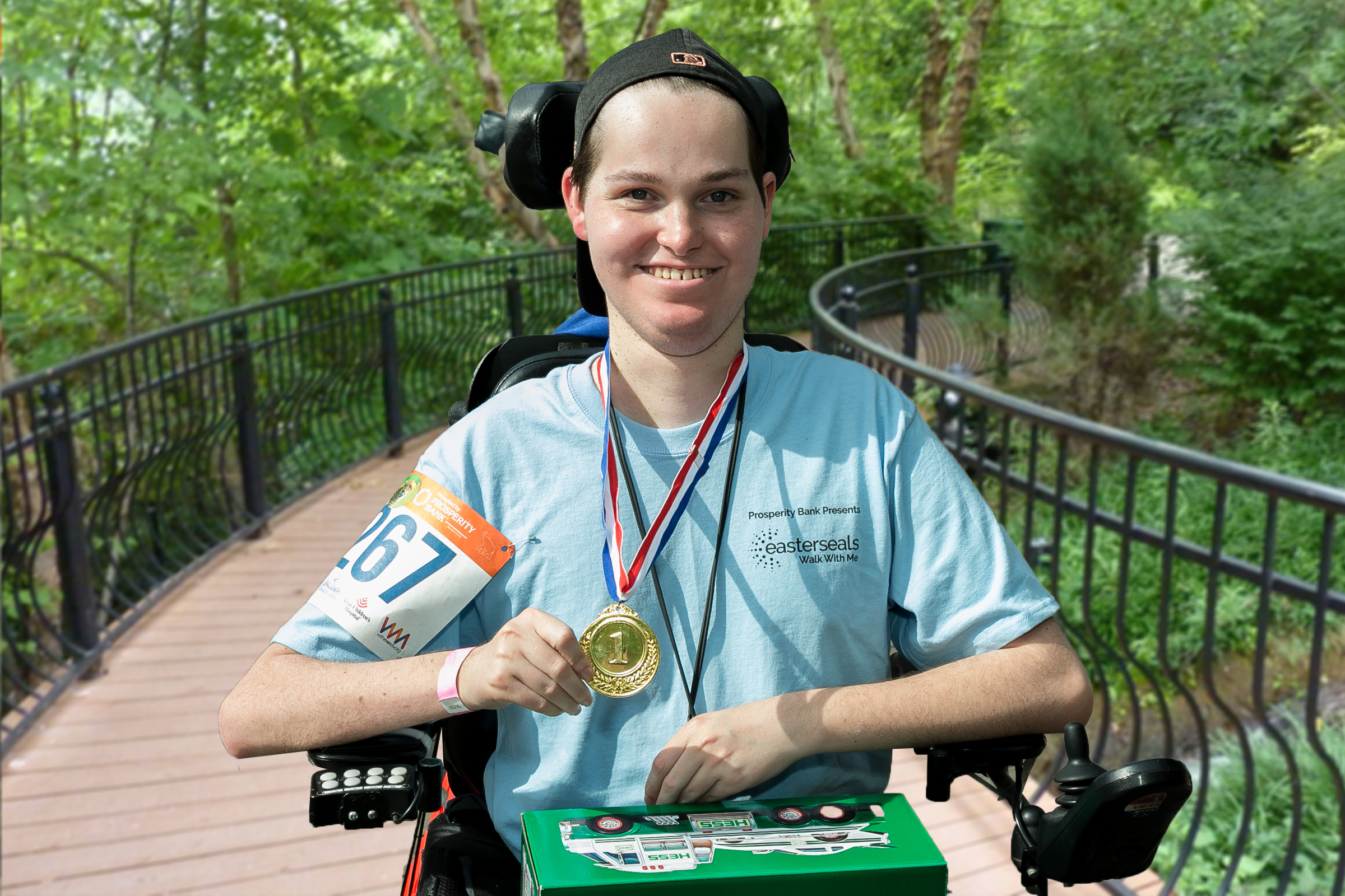 Walk With Me Participant with Medal