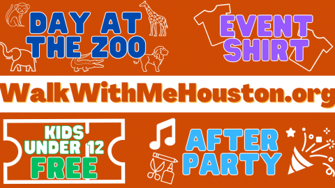 Walk With Me Perks: Day at the Zoo, Event Shirt, Kids under 12 Free, After Party