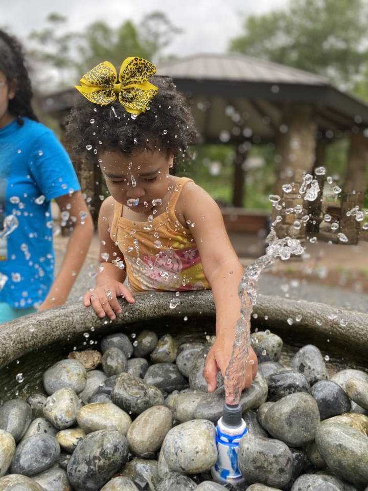 Isabella splashing at the Gardens during her SST session