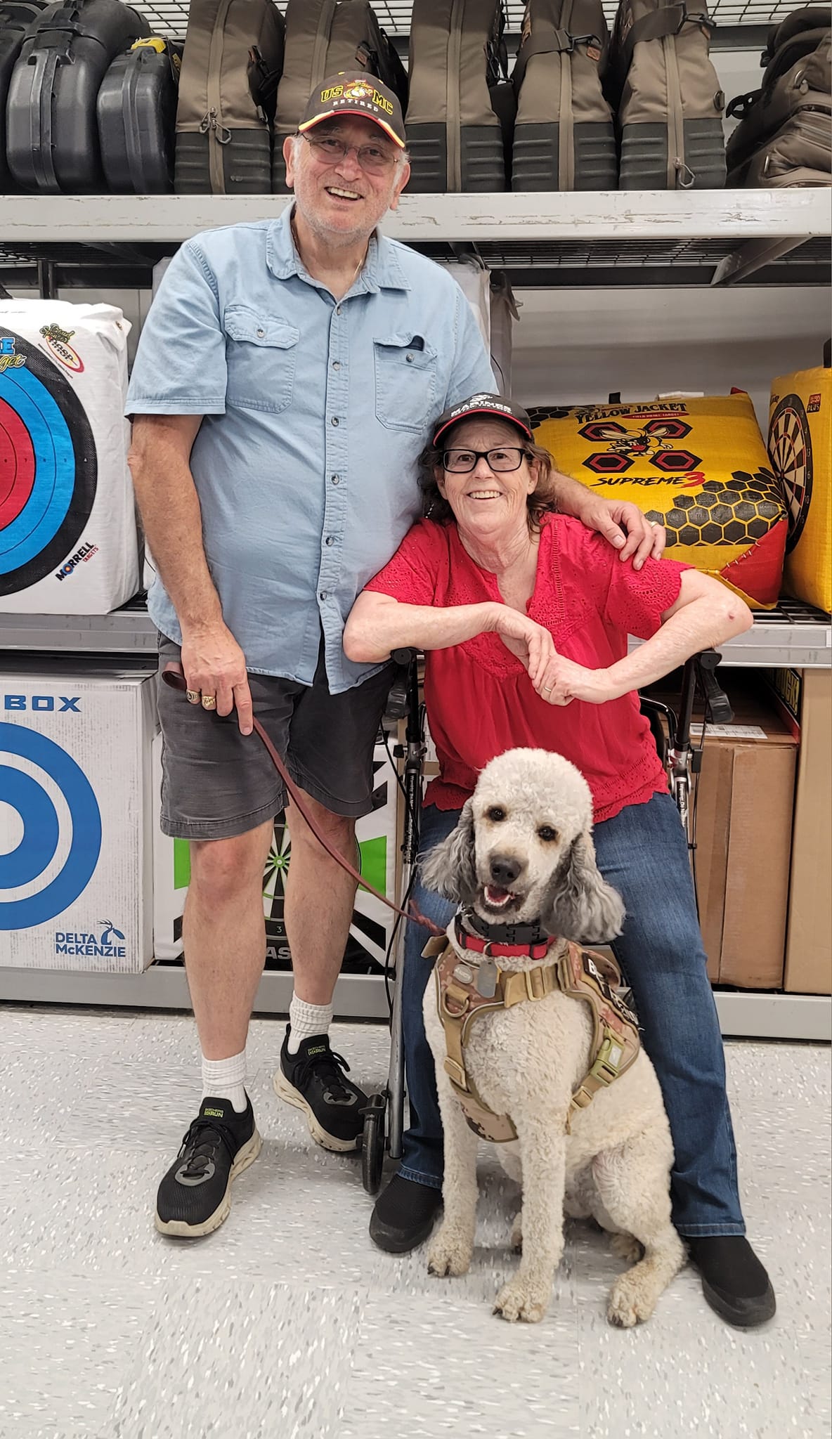 Charles, Kathy, and Service Dog Bella