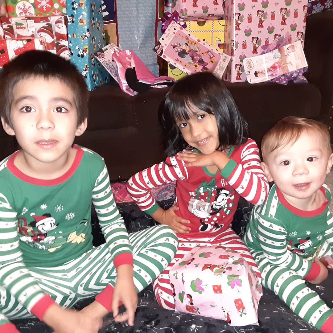 3 happy siblings that benefitted from Holiday Adoption
