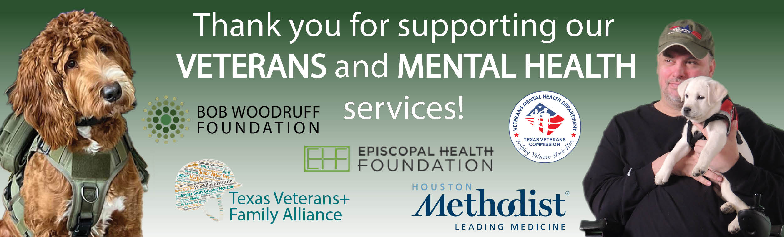 Service members, veterans and their families get life-changing services thanks to our incredible supporters.