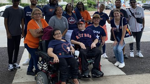 Adult Program outside Minute Maid Park