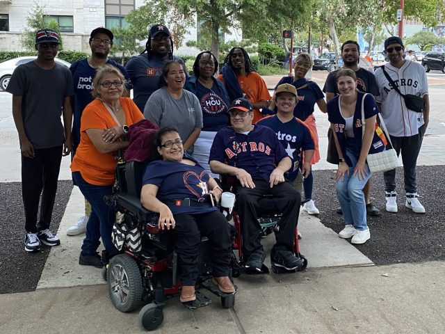 Adult Program outside Minute Maid Park