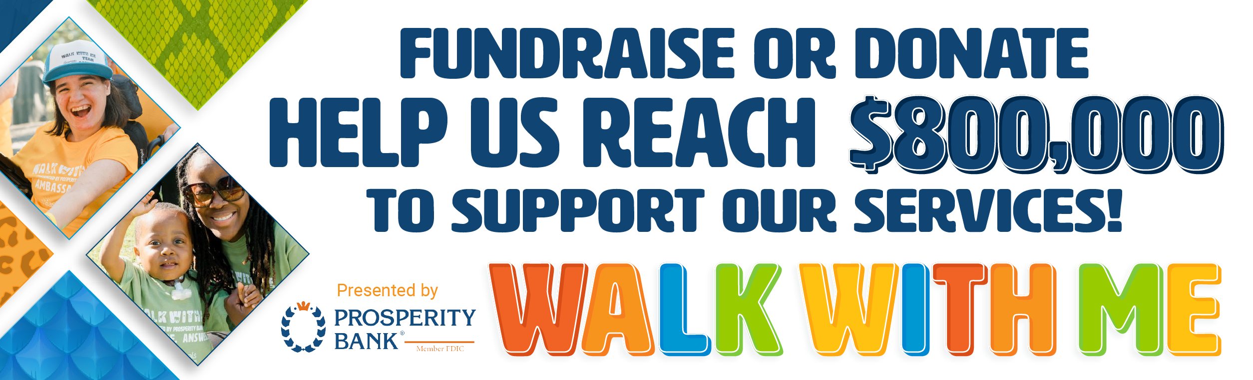 We need your help to reach $800,000 for our life-changing programs!