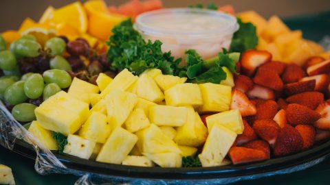 Fruits and Vegetables Platter Platter of assorted fruits and vegetables